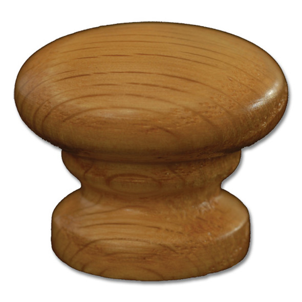Knob 1-1/8\" Walnut Unfinished Face Grain