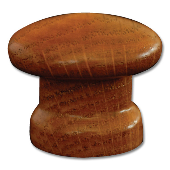 Knob 1-1/8" Hickory Unfinished Face Grain