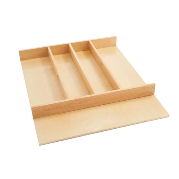 Wood Trim-to-Fit Shallow Utensil Drawer Insert Organizer Wood Trim-to-Fit Shallow Utensil Drawer Insert Organizer