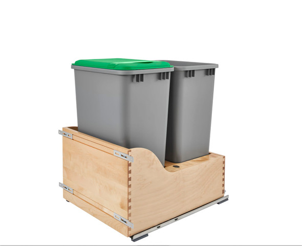 Wood Pullout Waste Container w/ Soft-Close and SERVO-DRIVE System Wood Pullout Waste Container w/ Soft-Close and SERVO-DRIVE System