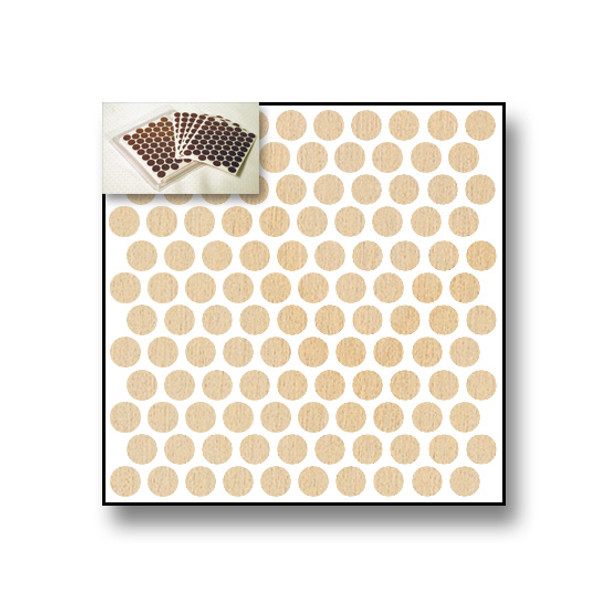 Birch Wood Screw Caps-  3/8 Birch Wood Screw Caps-  3/8