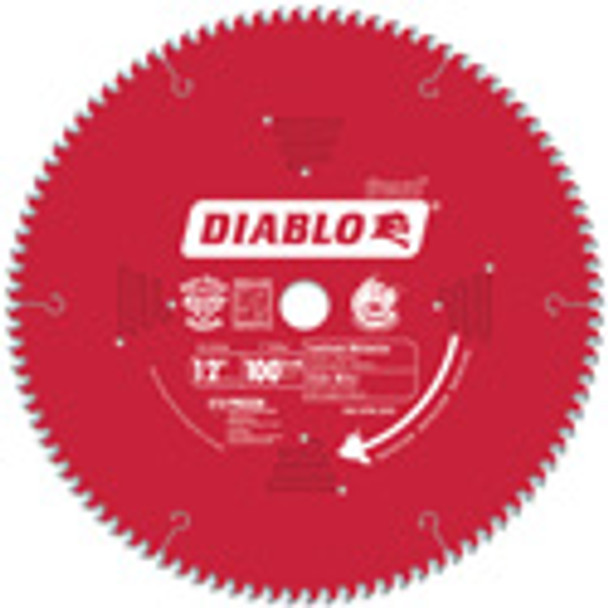 Blade 12" x 100 Tooth Fine Finish Full Kerf Diablo Series