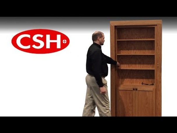 InvisiDoor Book Case OAD 35"w x 79"h 8"d, Unfinished Maple
