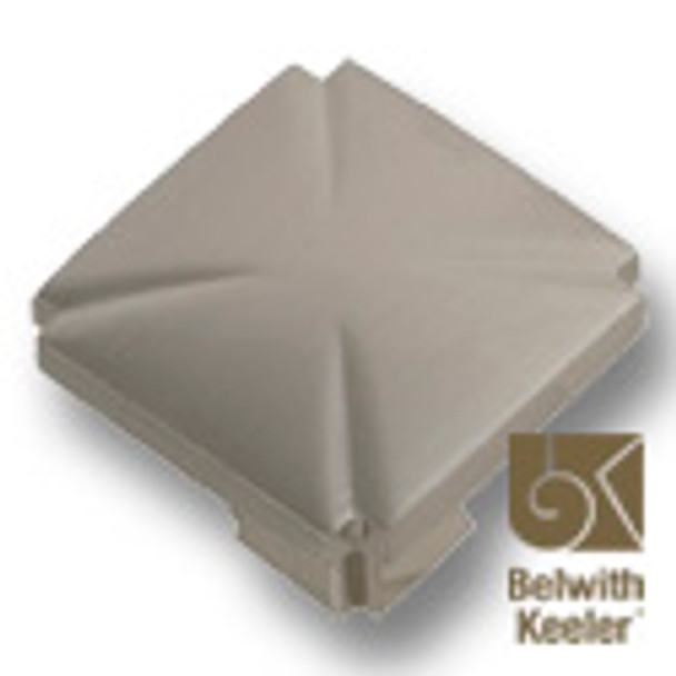 Knob L:1-3/16 W:1-3/16 P:1 B:1/2"x 1/2"Satin Nickel