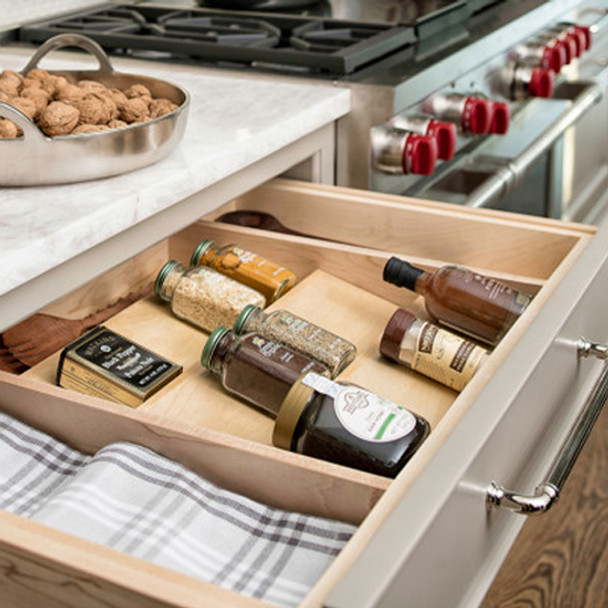 Wood Spice Drawer Insert, 18"