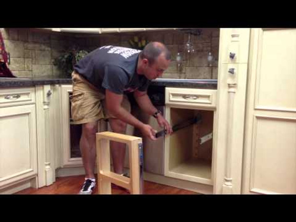 Double 35 Qt. Top Mount Wood Pull Out Containers 1.5" Face Frame
