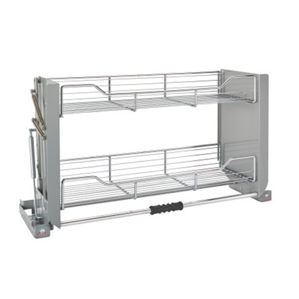 Cabinet Pull-Down Shelf, Chrome, 36"