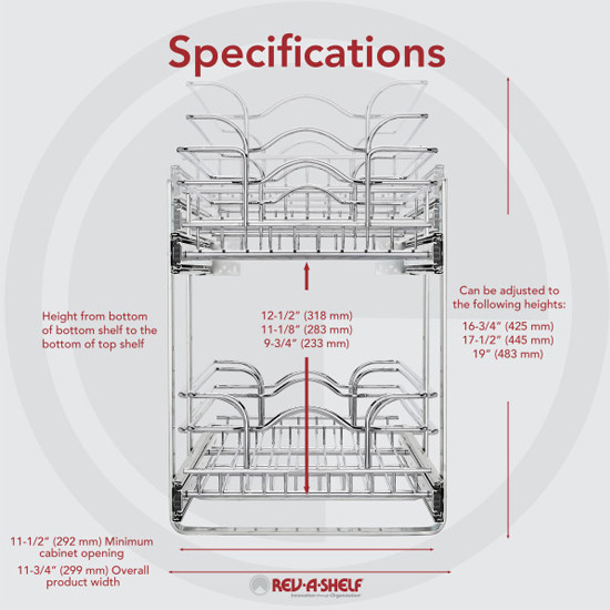 Double Chrome Wire Basket 12" x 18"