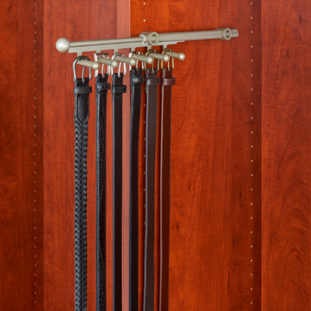 Belt/Scarf Organizer, Satin Nickel 14"