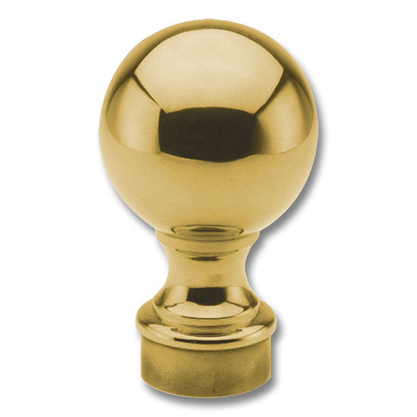 BALL FINIAL, 2\" Polished Brass BALL FINIAL, 2\" Polished Brass