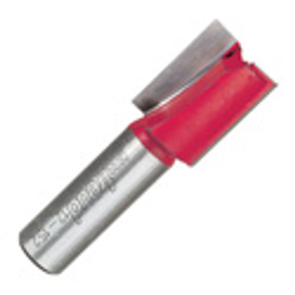 Carbide Router Bit, Straight, 1/2in Shank, 3/4in Dia, 1in Height, 2 Flutes