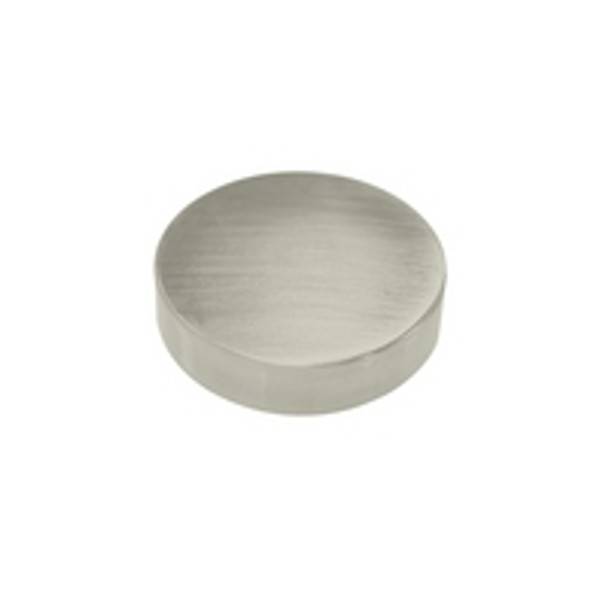Screw Cover, Round, Flat, 1'' Diam, Polished Brass