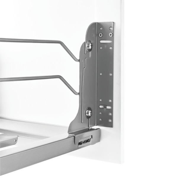 Undermount Waste Container, Unassembled, Double 35 Qt,Full Extension Soft-Close Slides, Champagne