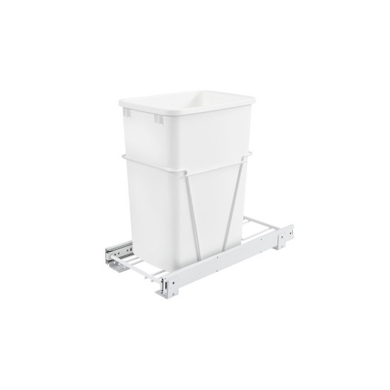 35 Qt. Pull-Out Waste Container White Wire Polymer