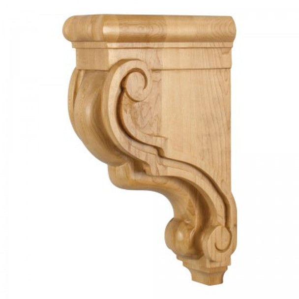 Traditional Wood Bar Bracket Corbel 3-3/8" x 7-3/4" x 13", Cherry Traditional Wood Bar Bracket Corbel 3-3/8" x 7-3/4" x 13", Cherry