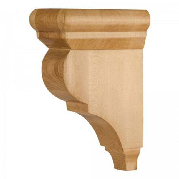 Traditional Wood Bar Bracket 3" x 5-1/2" x 8", White Birch Traditional Wood Bar Bracket 3" x 5-1/2" x 8", White Birch