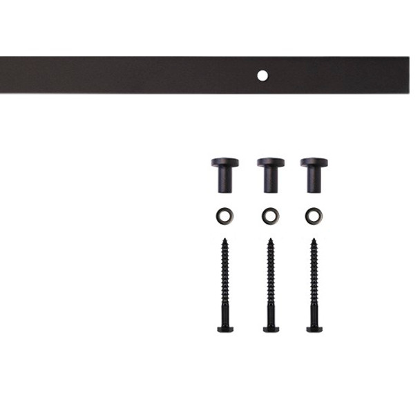 48" Furniture Rolling Door Flat Rail, Black 1 48" Furniture Rolling Door Flat Rail, Black 1