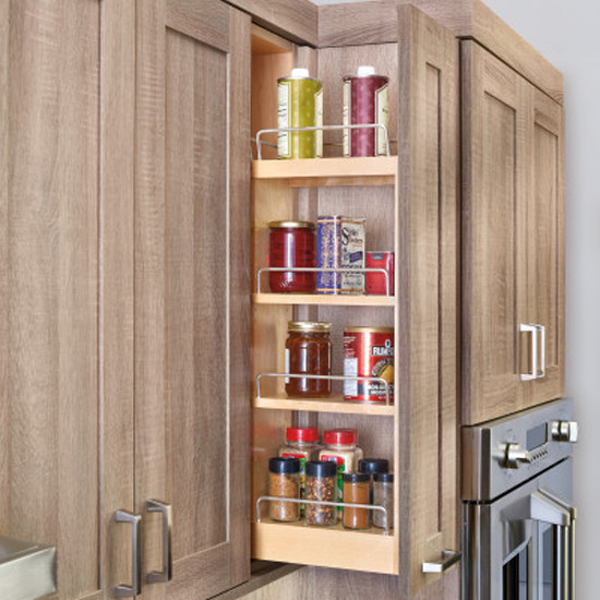 9 in. Wall Pullout Shelving System with Soft-Close for 12" wide cabinet