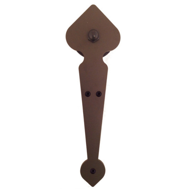Non-Hammered Spade 8-Ft. Rolling Door Hardware Kit, w/Short Brackets, Bronze