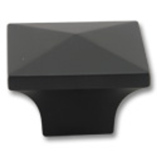 Knob 1-1/4" Sq Mission Collection Matte Black Knob 1-1/4" Sq Mission Collection Matte Black