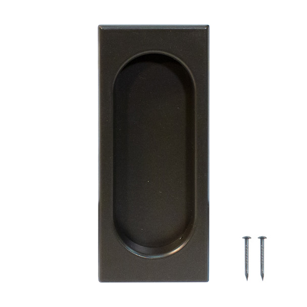 Flush Pull, 4'' x 1-3/4'', Powder Coat Oil Rubbed Bonze Finish