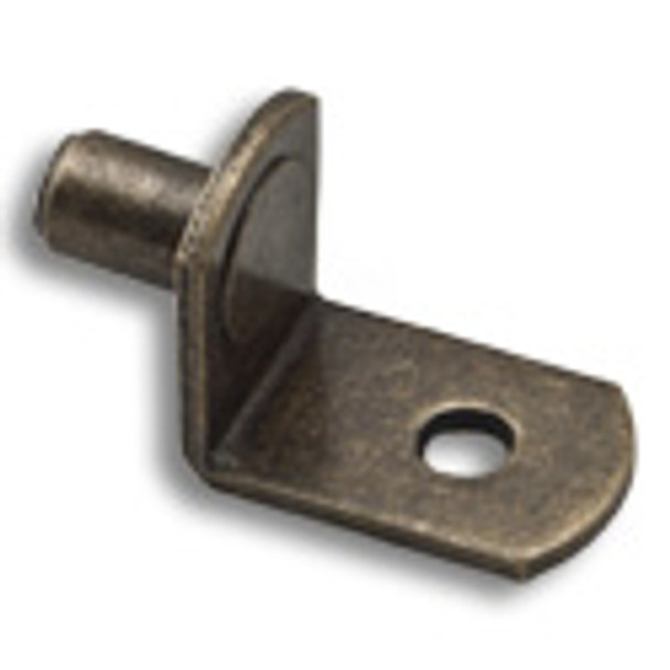 Shelf Support 5mm Shank Antique Brass