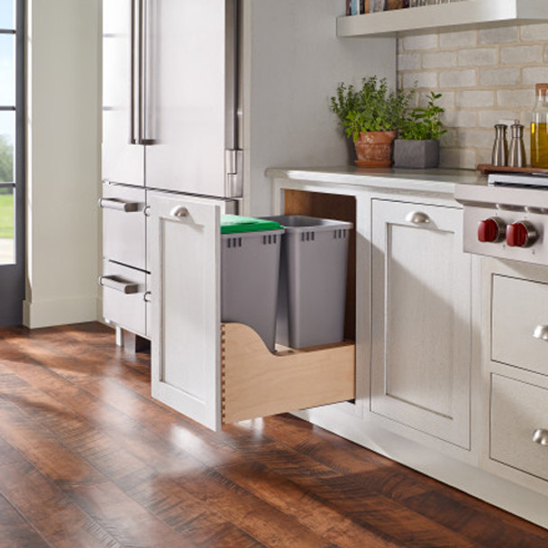 Wood Pullout Waste Container w/ Soft-Close