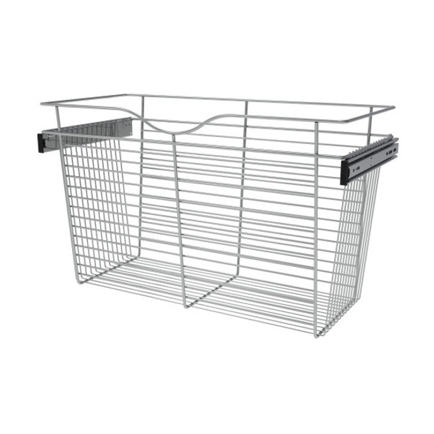 Pull-Out Closet Basket 30\" x 14\" Chrome