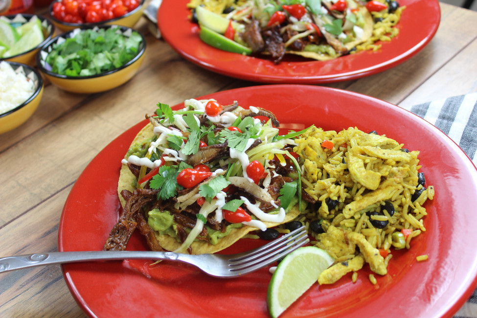 RECIPE: EAST MEETS WEST BRAISED PORK TOSTADAS