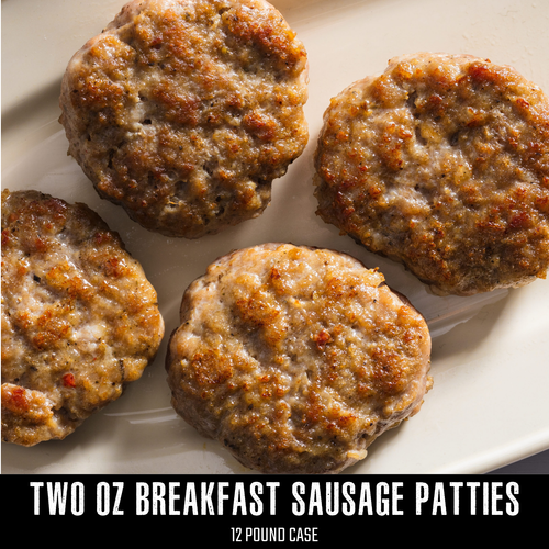 2oz Breakfast Sausage Patties (12lb BULK box)