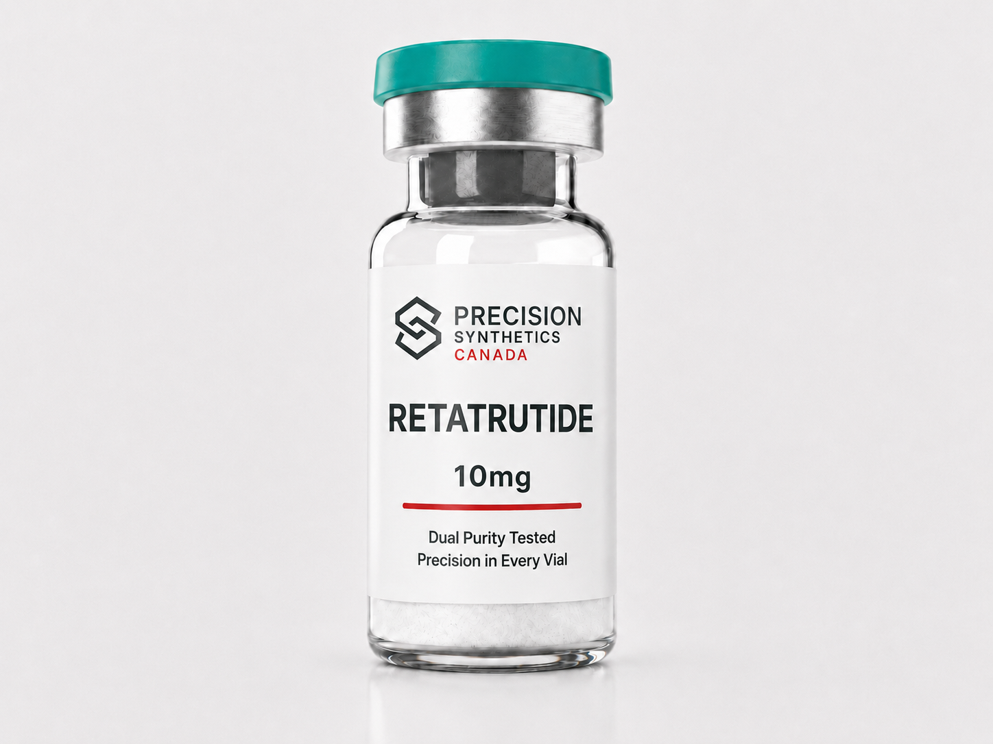 Retatrutide 10mg vial from Precision Synthetics Canada