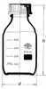 SIMAX Heatproof Lab Bottle with Screw Cap Lid, 1000ml