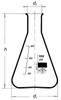 Borosilicate Heatproof Conical Erlenmeyer Flask, Narrow Neck