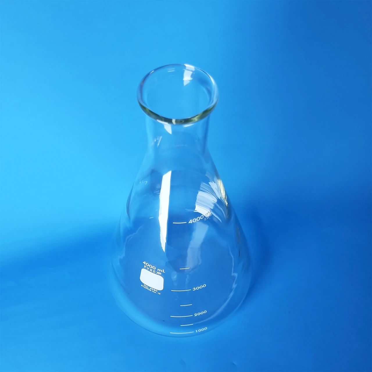 Pyrex Glass Conical PYREX® Heatproof Conical Erlenmeyer Flask, 4000ml - Buy Online at LabDirect