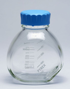 PYREX Dual Position Screw Cap Media Bottle with Large GL56 Lid, 500ml
