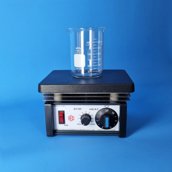 Lab Hotplate with Magnetic Stirrer, Simmerstat Max 450°C Control, 200x180mm PTFE Plate