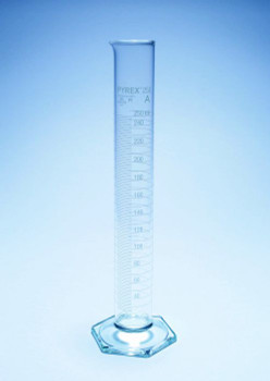 PYREX Calibrated Borosilicate Glass Measuring Cylinder, Tall Form, Class A, 25ml