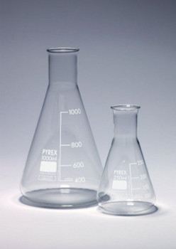 PYREX Borosilicate Glass Erlenmeyer Flask, 500ml (Pack of 2)