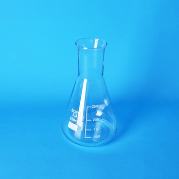 Borosilicate Glass Erlenmeyer Flasks, Narrow Neck, 250ml (Pack of 2)