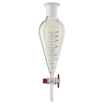 Separating Funnel, Conical, Graduated with PTFE Stopcock, 250ml