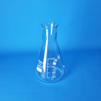 Borosilicate Heatproof Conical Erlenmeyer Flask, Wide Neck, 1000ml