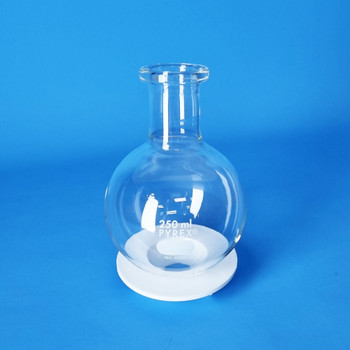PYREX® Heatproof Glass Round Bottom Boiling Flask, Heavy Duty Rim, 250ml