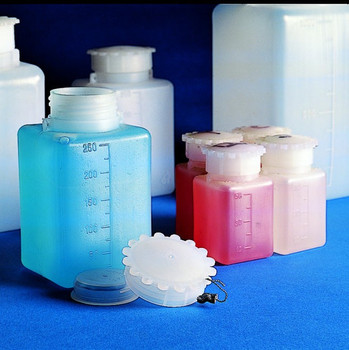 Wide Neck Square Bottle, Polyethylene, 1000ml (Pack of 2)