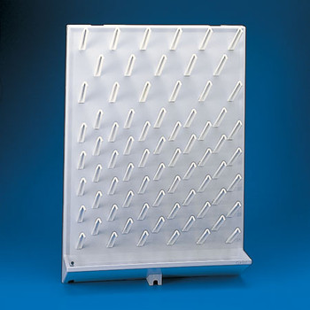Glassware Draining Rack, Wall Mounted High Impact Polystyrene, 72 Place Pegs