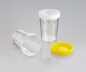 Screw Cap Container, Unlabelled, Sterile with Yellow Cap, 500ml (Carton of 72)