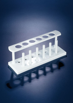 Test Tube Rack, Six Position, 25mm holes with Pegs