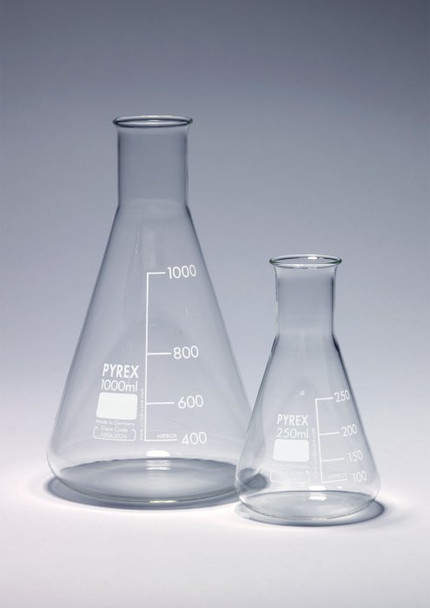 PYREX Borosilicate Glass Erlenmeyer Flask, 500ml (Pack of 2)