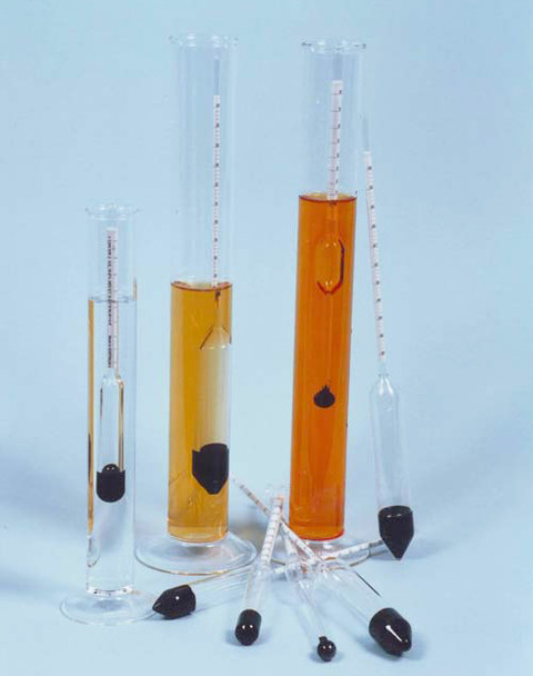 Hydrometer Cylinder Jar, 55mm ID x 350mm H (750ml approx)