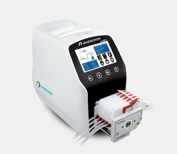 LabF1 Series Dosing Peristaltic Pump with AMC 4 Channel Head, 0.006 ~ 65ml/min/channel Max (LABF1-AMC4)