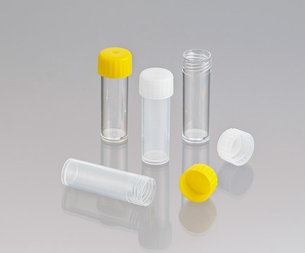 Screw Cap Test Tubes, Clear Polystyrene, Flat Bottom, 5ml (Carton of 1000)